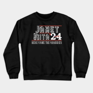 Janet and Rita Bluey Grannies 24 America For President Crewneck Sweatshirt